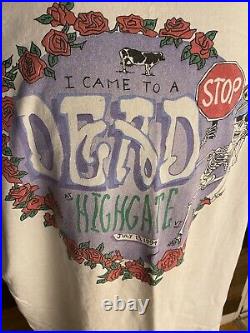 Grateful Dead Shirt T Shirt Vintage 1994 Vermont VT Highgate 7/13/94 xl stop