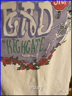 Grateful Dead Shirt T Shirt Vintage 1994 Vermont VT Highgate 7/13/94 xl stop
