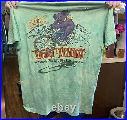 Grateful Dead Shirt T Shirt Vintage 1995 Dead Treads Mountain Bike Tie Dye XL