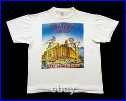 Grateful Dead Shirt T Shirt Vintage 1995 Radio City Music Hall New York'80 GD L