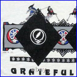 Grateful Dead Shirt T Shirt Vintage 1995 Ski Utah Skiing SLC Black Diamond GDM L