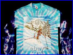 Grateful Dead Shirt T Shirt Vintage 1995 Skiing Ski Mountain Snow Tie Dye GDM L