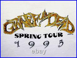 Grateful Dead Shirt T Shirt Vintage 1995 Spring Tour Drums Space Skeleton GDM XL