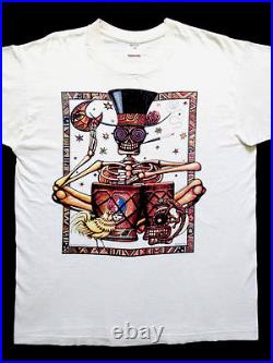 Grateful Dead Shirt T Shirt Vintage 1995 Spring Tour Skeleton Drums Space GDM XL