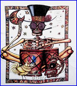 Grateful Dead Shirt T Shirt Vintage 1995 Spring Tour Skeleton Drums Space GDM XL