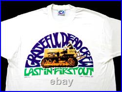 Grateful Dead Shirt T Shirt Vintage 1995 Summer Tour Road Crew Bulldozer GDP L