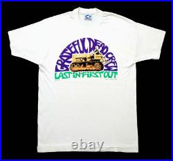 Grateful Dead Shirt T Shirt Vintage 1995 Summer Tour Road Crew Bulldozer GDP L