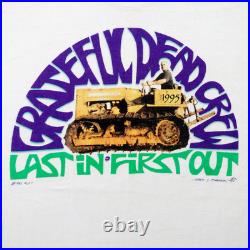 Grateful Dead Shirt T Shirt Vintage 1995 Summer Tour Road Crew Bulldozer GDP L