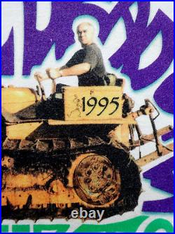 Grateful Dead Shirt T Shirt Vintage 1995 Summer Tour Road Crew Bulldozer GDP L