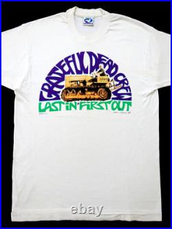Grateful Dead Shirt T Shirt Vintage 1995 Summer Tour Road Crew Bulldozer GDP L