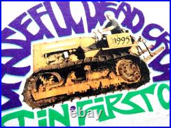 Grateful Dead Shirt T Shirt Vintage 1995 Summer Tour Road Crew Bulldozer GDP L