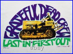 Grateful Dead Shirt T Shirt Vintage 1995 Summer Tour Road Crew Bulldozer GDP XL