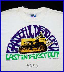 Grateful Dead Shirt T Shirt Vintage 1995 Summer Tour Road Crew Bulldozer GDP XL