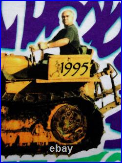 Grateful Dead Shirt T Shirt Vintage 1995 Summer Tour Road Crew Bulldozer GDP XL