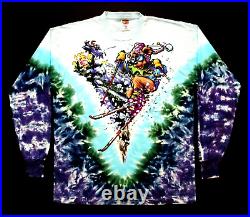 Grateful Dead Shirt T Shirt Vintage 1996 Ski Skiing Snow Bear Tie Dye GDM XL New