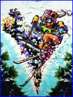 Grateful Dead Shirt T Shirt Vintage 1996 Ski Skiing Snow Bear Tie Dye GDM XL New