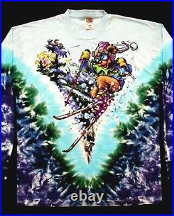 Grateful Dead Shirt T Shirt Vintage 1996 Ski Skiing Snow Bear Tie Dye GDM XL New