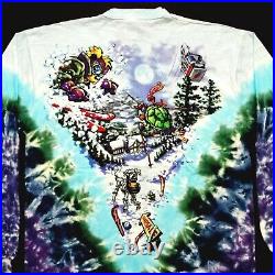 Grateful Dead Shirt T Shirt Vintage 1996 Ski Skiing Snow Bear Tie Dye GDM XL New