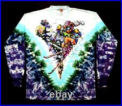 Grateful Dead Shirt T Shirt Vintage 1996 Skiing Ski Snow Bear Tie Dye GDM XL New