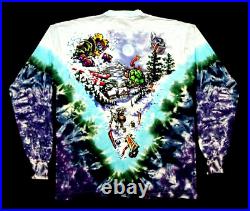 Grateful Dead Shirt T Shirt Vintage 1996 Skiing Ski Snow Bear Tie Dye GDM XL New
