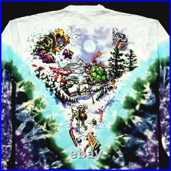 Grateful Dead Shirt T Shirt Vintage 1996 Skiing Ski Snow Bear Tie Dye GDM XL New