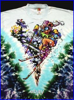 Grateful Dead Shirt T Shirt Vintage 1996 Skiing Ski Snow Bear Tie Dye GDM XL New