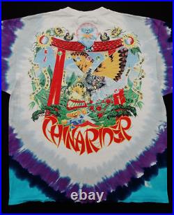 Grateful Dead Shirt T Shirt Vintage 1997 China Rider Chinese Bear Tie Dye GDM XL