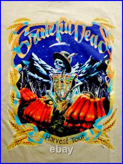Grateful Dead Shirt T Shirt Vintage 1998 Harvest Tour Halloween Pumpkin Hat GD L