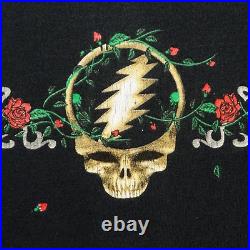 Grateful Dead Shirt T Shirt Vintage 2002 Steal Your Face Skull Roses Love GDP L