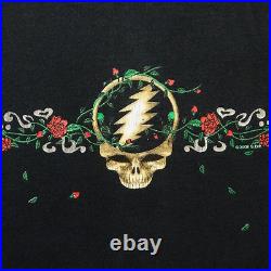Grateful Dead Shirt T Shirt Vintage 2002 Steal Your Face Skull Roses Love GDP L