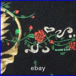 Grateful Dead Shirt T Shirt Vintage 2002 Steal Your Face Skull Roses Love GDP L