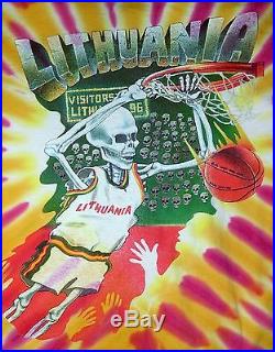 Grateful Dead Shirt T Shirt XL Lithuania Basketball Olympics 1992 Tie Dye GDM