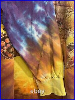 Grateful Dead Shirt Tie Dye Worn & Torn Long Sleeve 1994 Tour Weathered Vintage