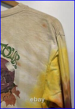 Grateful Dead Shirt Tie Dye Worn & Torn Long Sleeve 1994 Tour Weathered Vintage
