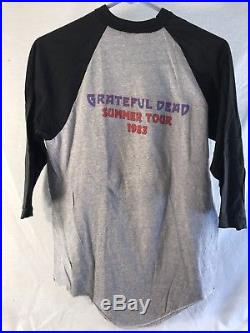 Grateful Dead Shirt, Tour 83 Vintage 3/4 Sleeve, DeadStock, original Medium