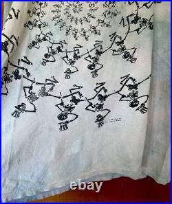 Grateful Dead Shirt Vintage 1990 Spiral Skeleton Tie Dye AOP 90s Jerry Garcia