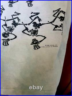 Grateful Dead Shirt Vintage 1990 Spiral Skeleton Tie Dye AOP 90s Jerry Garcia