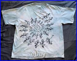 Grateful Dead Shirt Vintage 1990 Spiral Skeleton Tie Dye AOP 90s Jerry Garcia