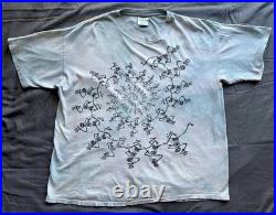 Grateful Dead Shirt Vintage 1990 Spiral Skeleton Tie Dye AOP 90s Jerry Garcia