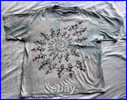 Grateful Dead Shirt Vintage 1990 Spiral Skeleton Tie Dye AOP 90s Jerry Garcia