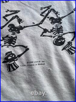 Grateful Dead Shirt Vintage 1990 Spiral Skeleton Tie Dye AOP 90s Jerry Garcia