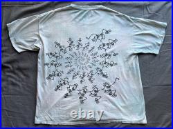Grateful Dead Shirt Vintage 1990 Spiral Skeleton Tie Dye AOP 90s Jerry Garcia