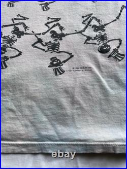 Grateful Dead Shirt Vintage 1990 Spiral Skeleton Tie Dye AOP 90s Jerry Garcia
