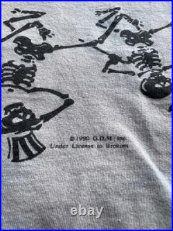 Grateful Dead Shirt Vintage 1990 Spiral Skeleton Tie Dye AOP 90s Jerry Garcia