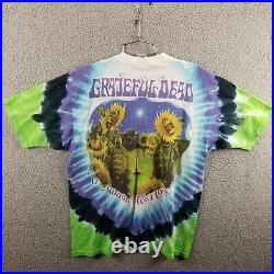 Grateful Dead Shirt Vintage 1995 Summer Tour Turtle Terrapin Liquid Blue Large