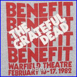 Grateful Dead Shirt Vintage tshirt 1982 Warfield Theatre Psychedelic Rock Band