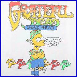 Grateful Dead Shirt Vintage tshirt 1990s Bart Simpson Deadhead Psychedelic Rock