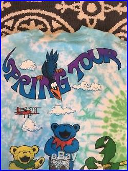 Grateful Dead Shirt Vintage tshirt 1992 Spring Tour Japan All Over Print Rock