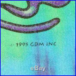 Grateful Dead Shirt Vintage tshirt 1995 Rainbow Tie Dye Skeleton Jerry Garcia