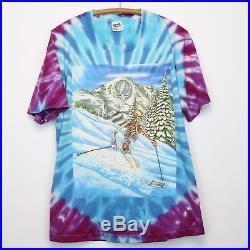 Grateful Dead Shirt Vintage tshirt 1995 Skiing Skeletons Tie Dye Jerry Garcia